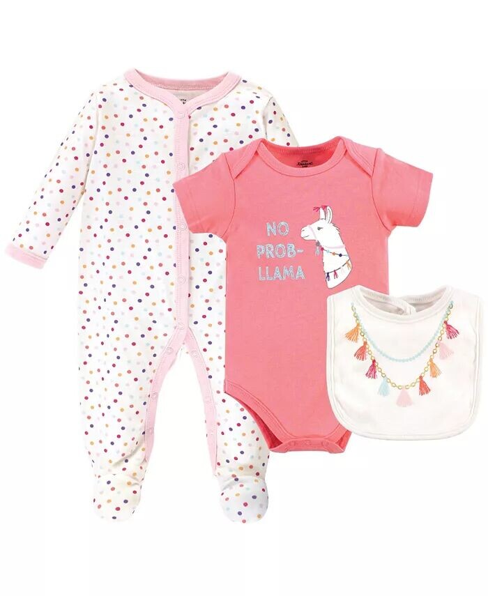

Baby Girls Treasure Baby Sleep and Play, боди и нагрудник, единорог Little Treasure, синий