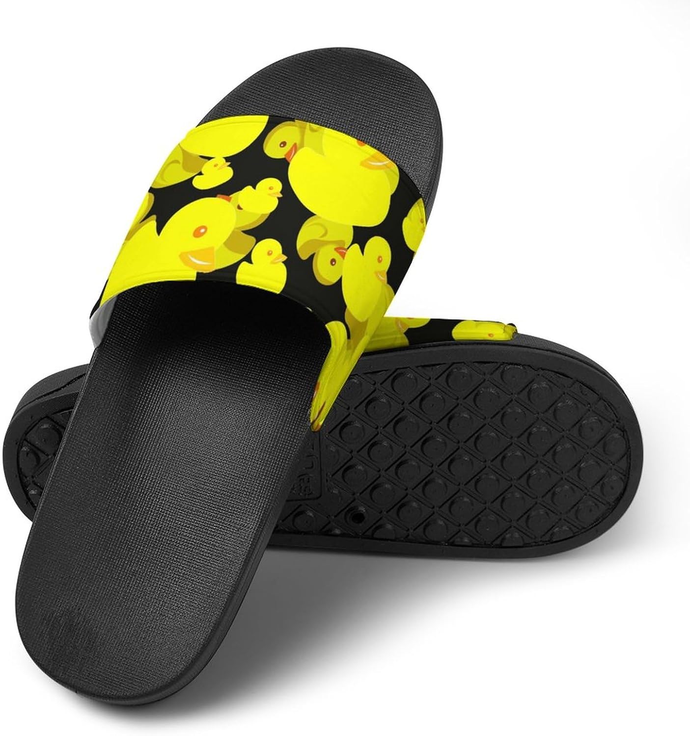 

Тапочки для душа с принтом аксолотля Jeireumteor, противоскользящие, мягкие, для ванной комнаты, с открытым носком, для женщин и мужчин, Cute Cartoon Ducks