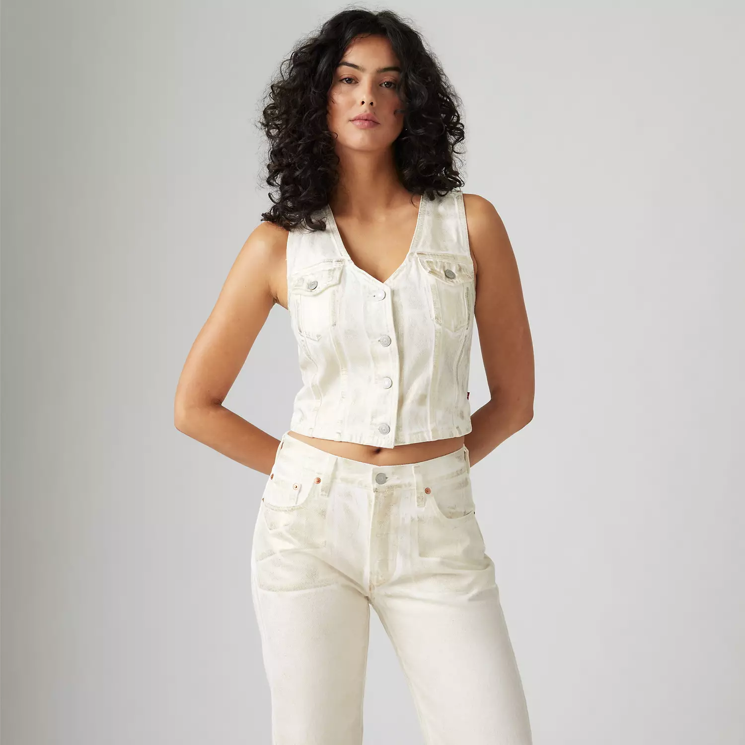 

Топ Bella Denim с покрытием Levi's, цвет Luminary Vest - White