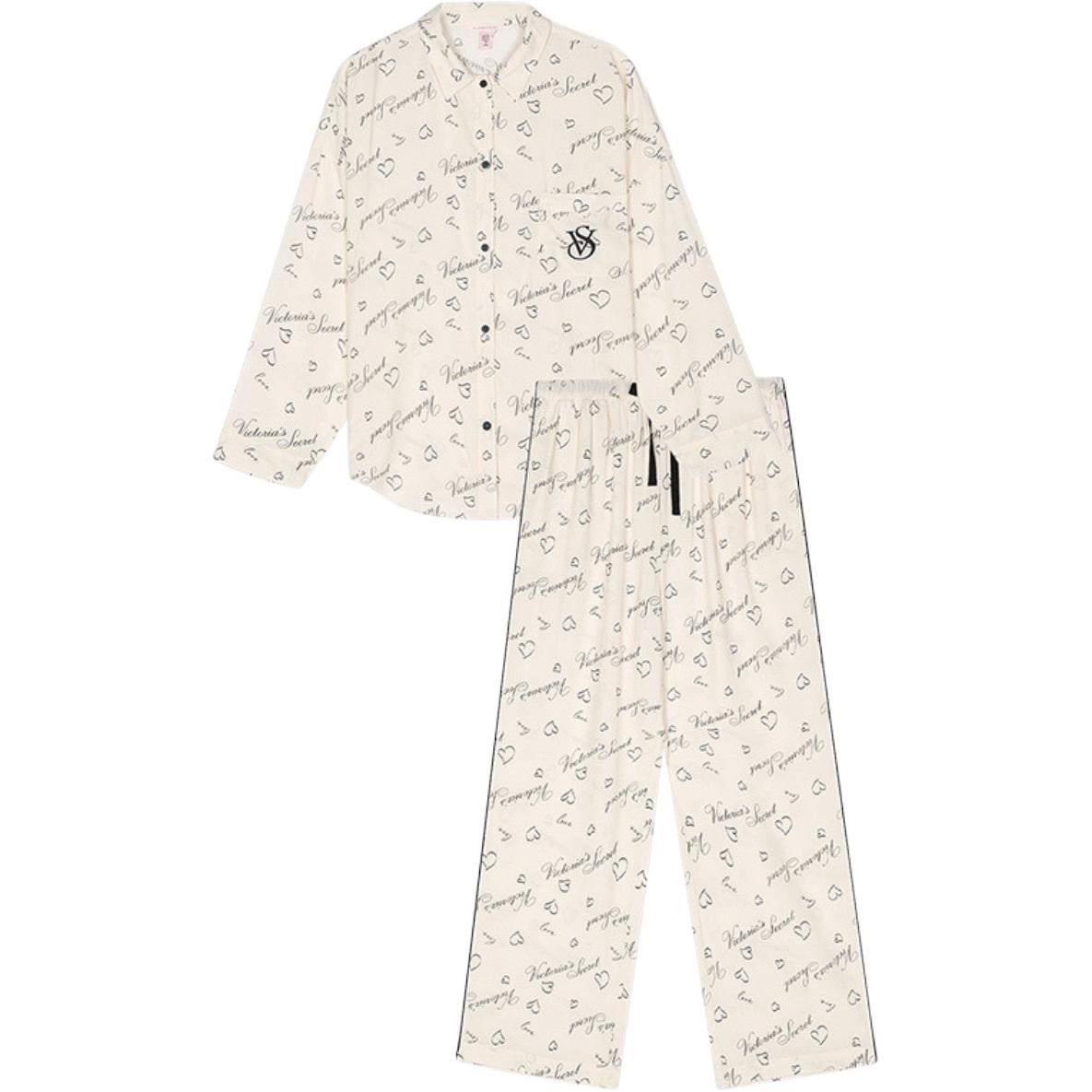 

Пижамный комплект Women's Victoria's Secret, vanilla белый print