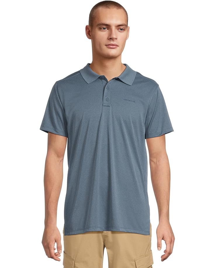 

Рубашка поло Carhartt Force Sun Defender Relaxed Fit Lightweight Short-Sleeve Polo, цвет Storm Blue Heather