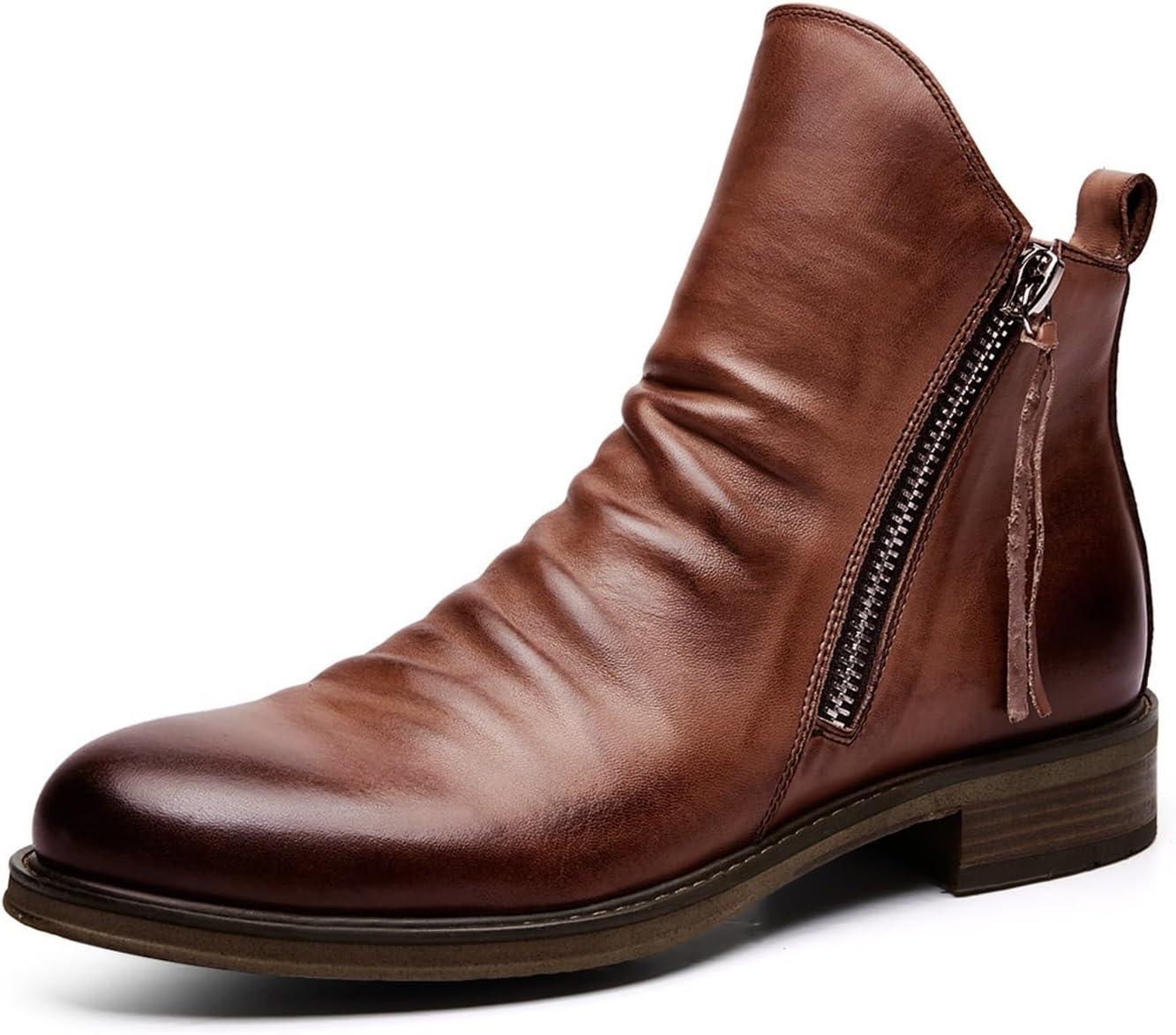 

Мужские кожаные повседневные ботинки челси, ботильоны-чукка, классические эластичные ботинки для мужчин, модные мужские ботинки для осени и зимы Generic, серый