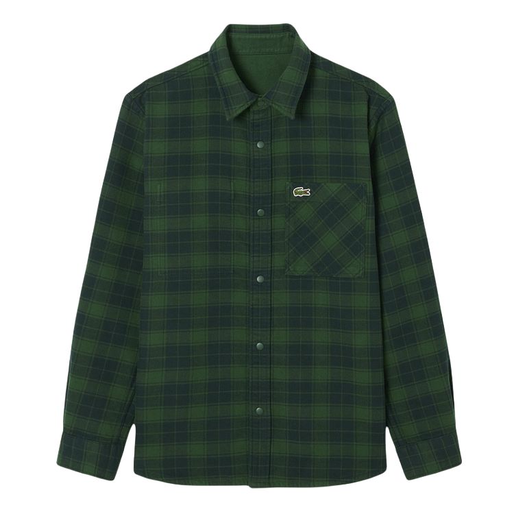 Мужская рубашка LACOSTE, зеленый/черный — фото 3