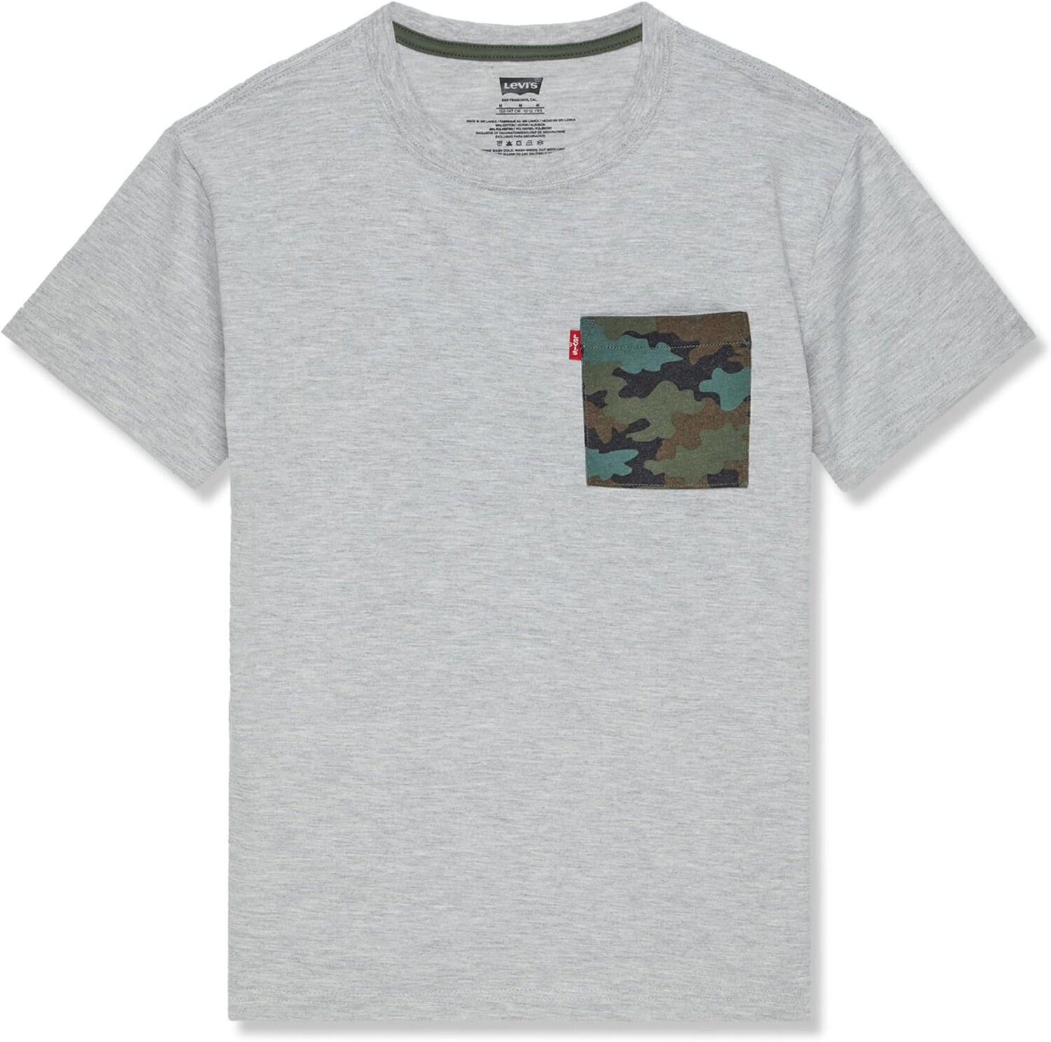 

Футболка Levi'S Stay Loose Camo Pocket Tee, цвет Light Gray Heather