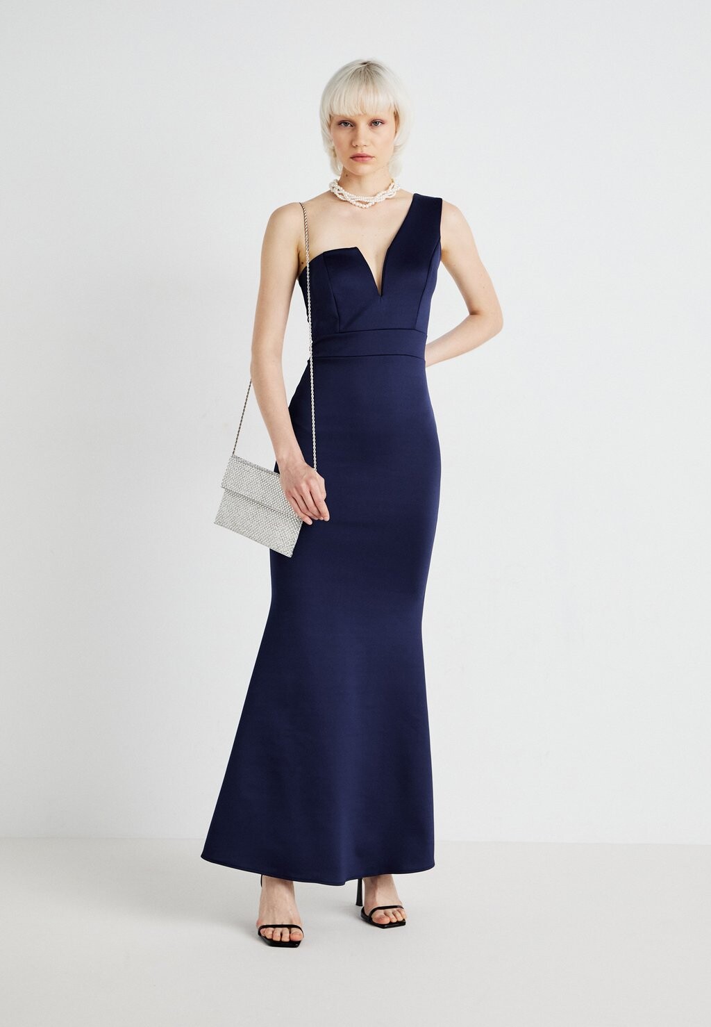 

Платье из джерси WEDDING GIGI ONE SHOULDER MAXI WAL G., темно-синий