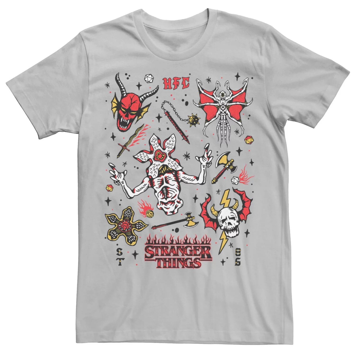 

Мужская футболка Netflix Stranger Things Stranger Flash Sheet Monsters Licensed Character