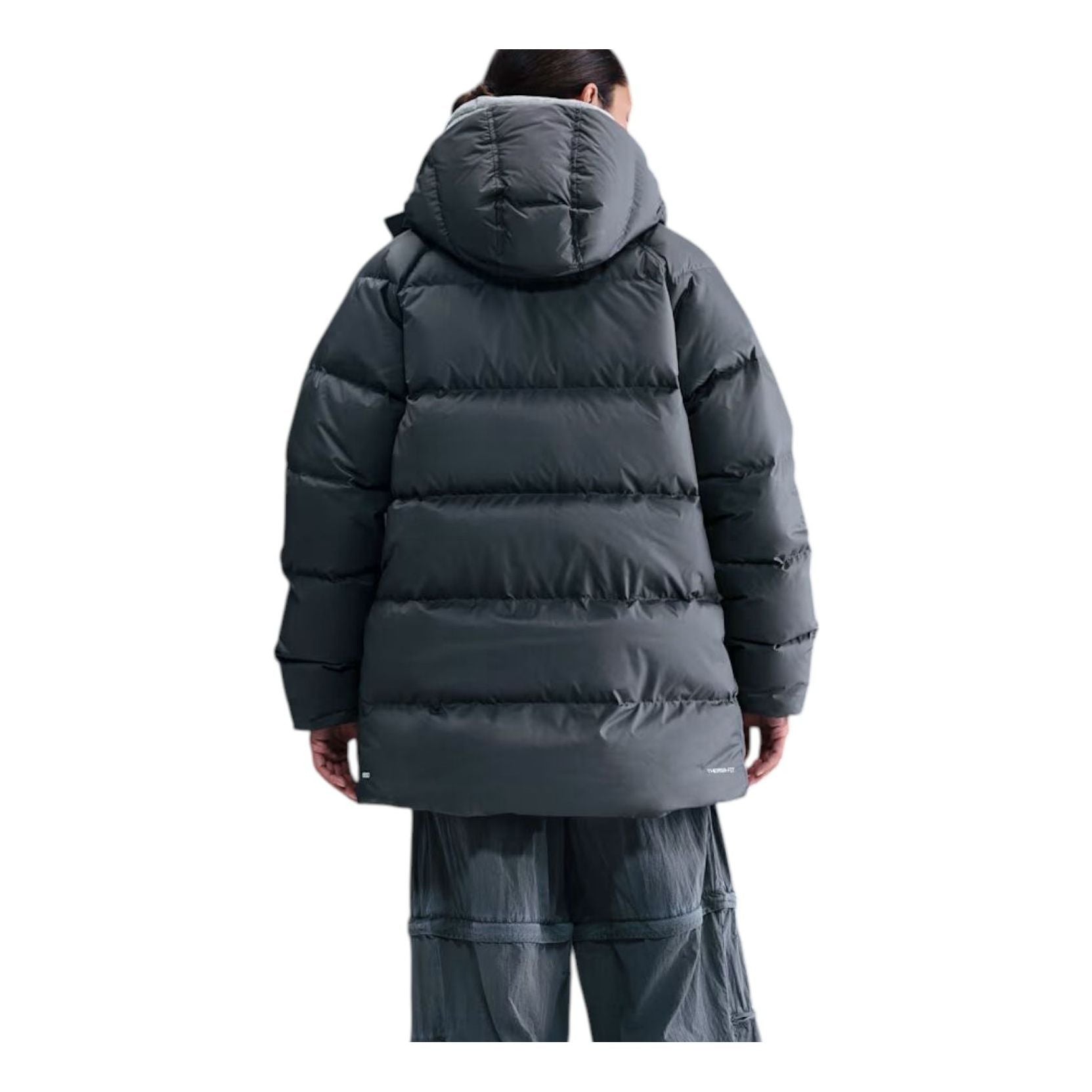 Худи Nike Sportswear Club Loose-Fit Therma-FIT Hoodie 'Iron Grey White' — фото 2
