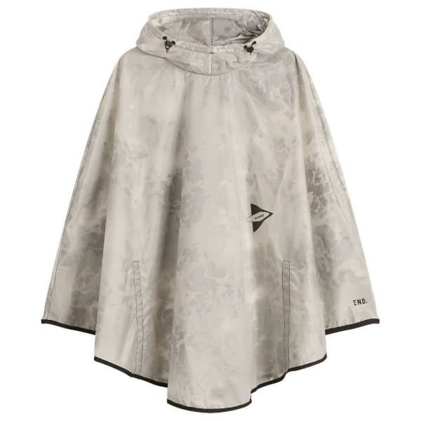 

End. x And Wander Пончо с принтом, 3 л, l.серый