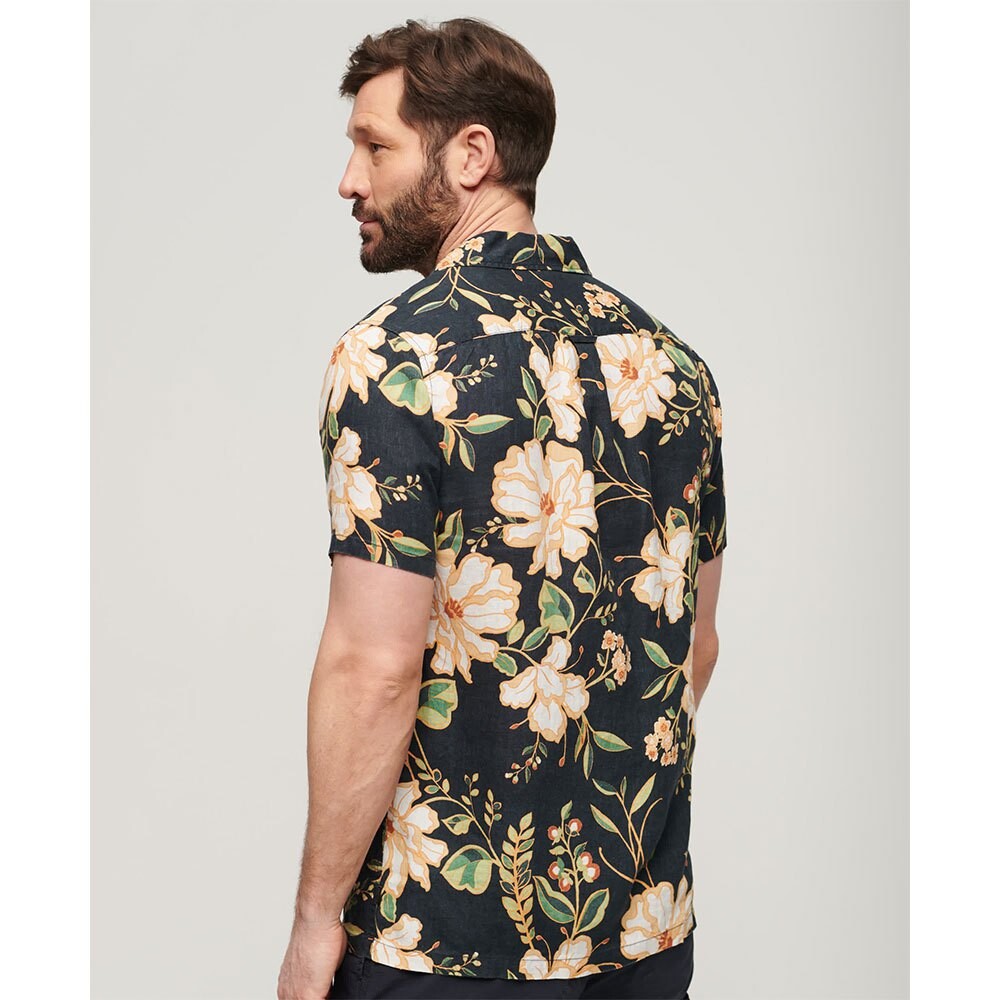 Рубашка с коротким рукавом Superdry Open Collar Print, Разноцветный — фото 2