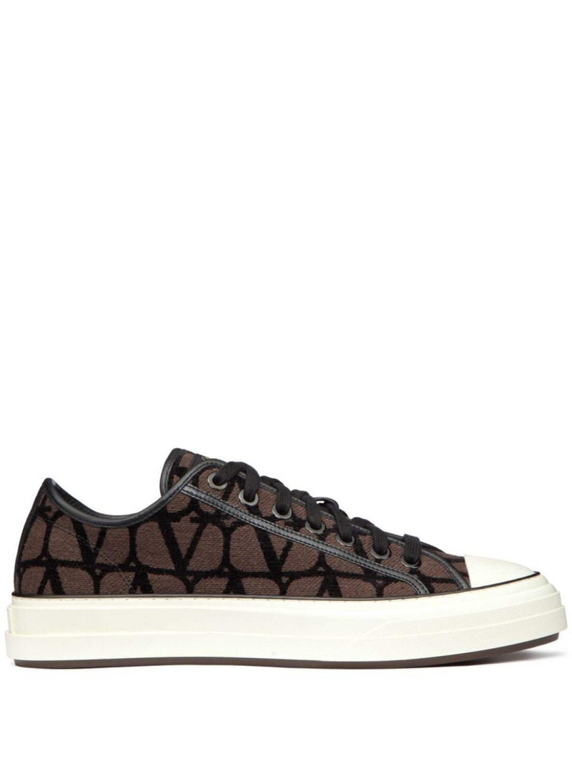 

Valentino Garavani кеды с узором Toile Iconographe, коричневый
