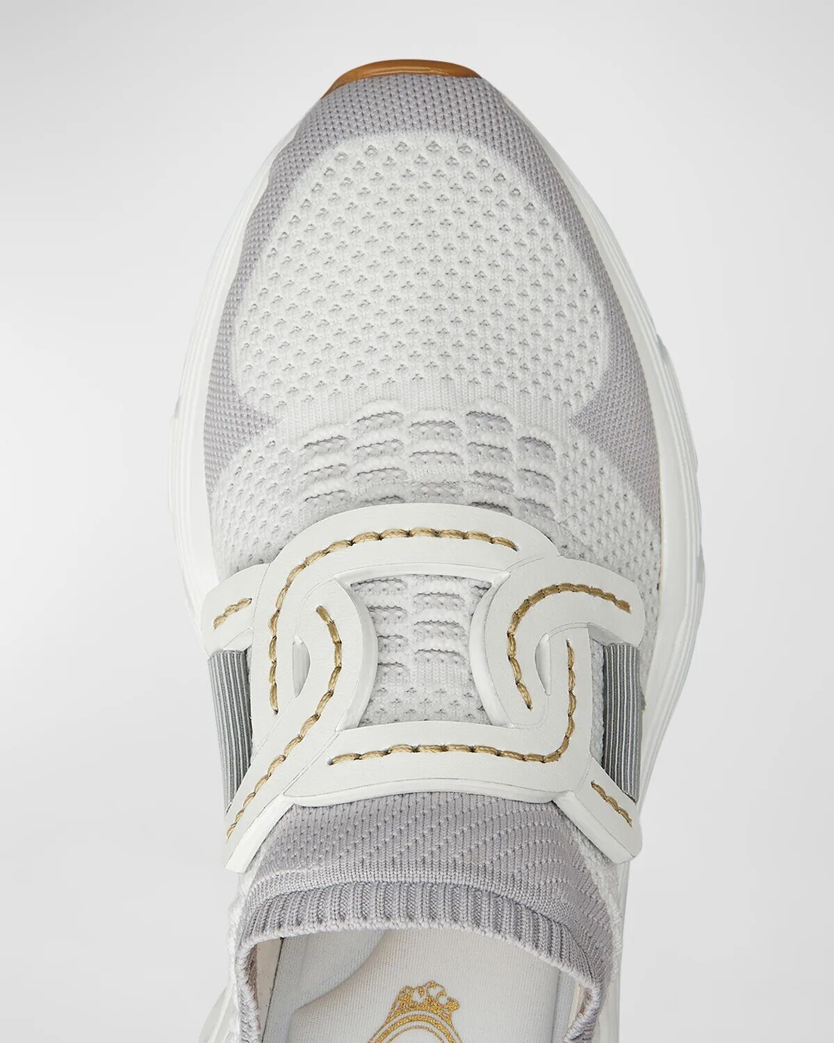 Кроссовки для бега эластичной вязки Tod's, цвет Bianco Calce — фото 4