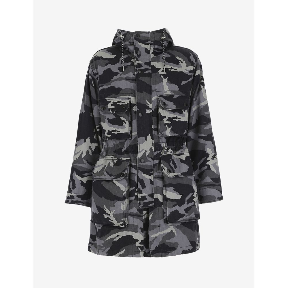 

Серая хлопковая мужская куртка Armani Exchange