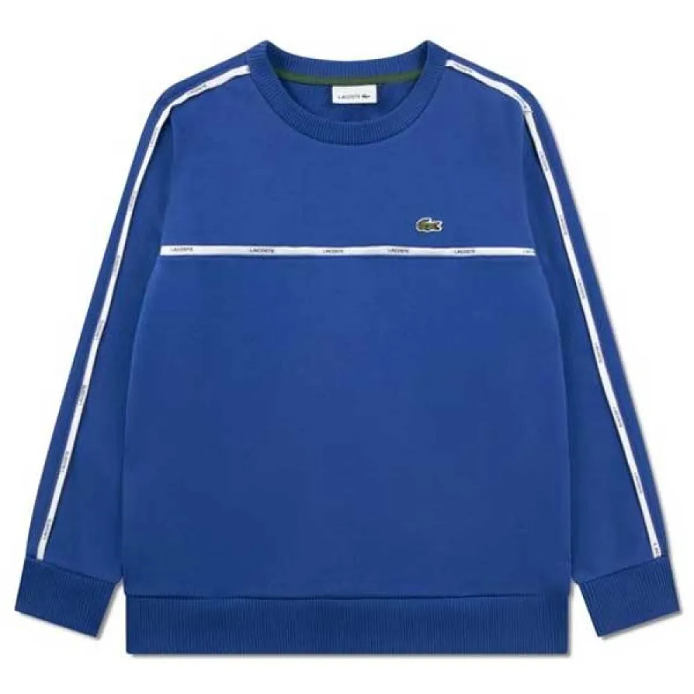 

Толстовка Lacoste Kids Micro Taping Crew, синий