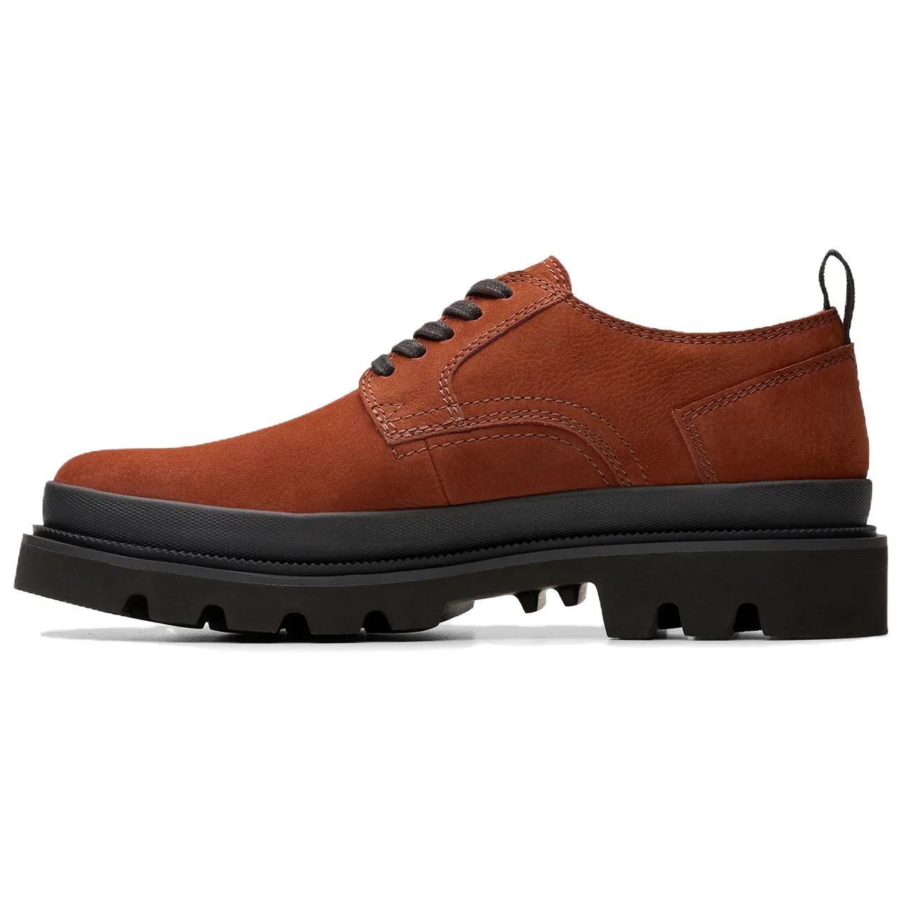 Clarks Badell Lace Casual Shoes Men's Chestnut