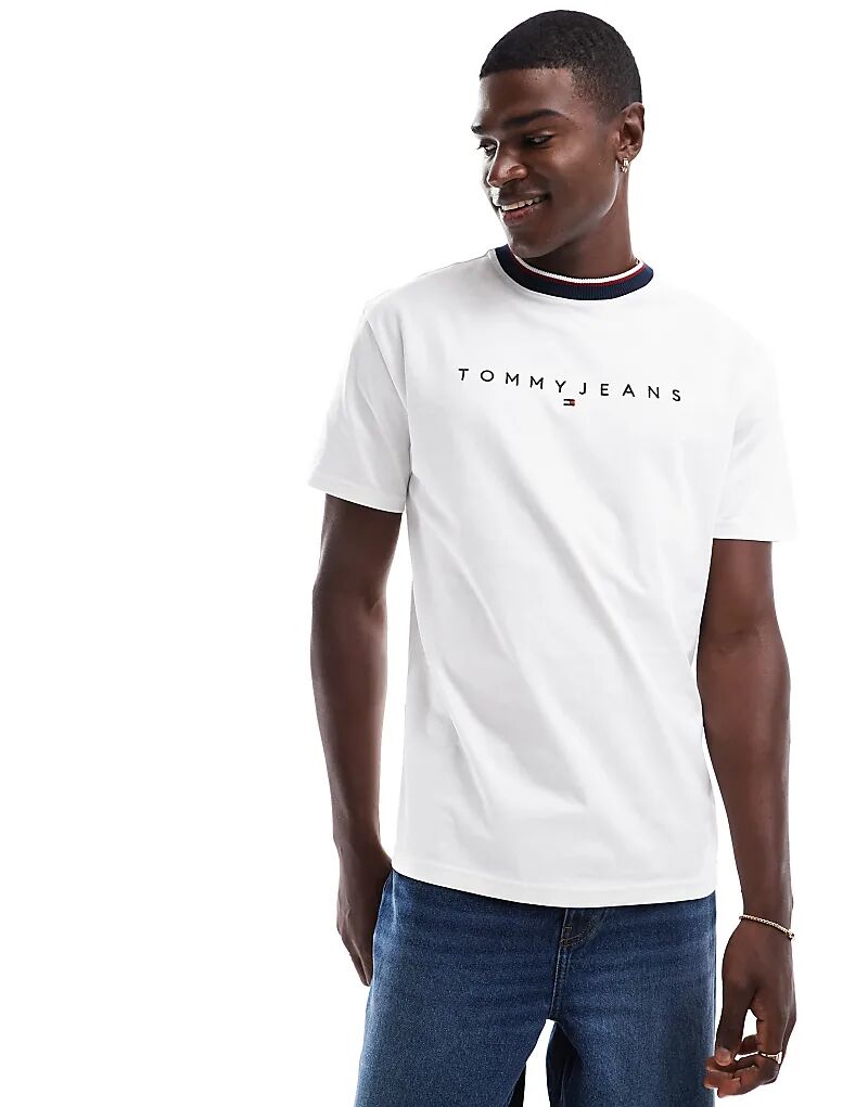

Футболка с линейным логотипом Ringer белого цвета Tommy Jeans