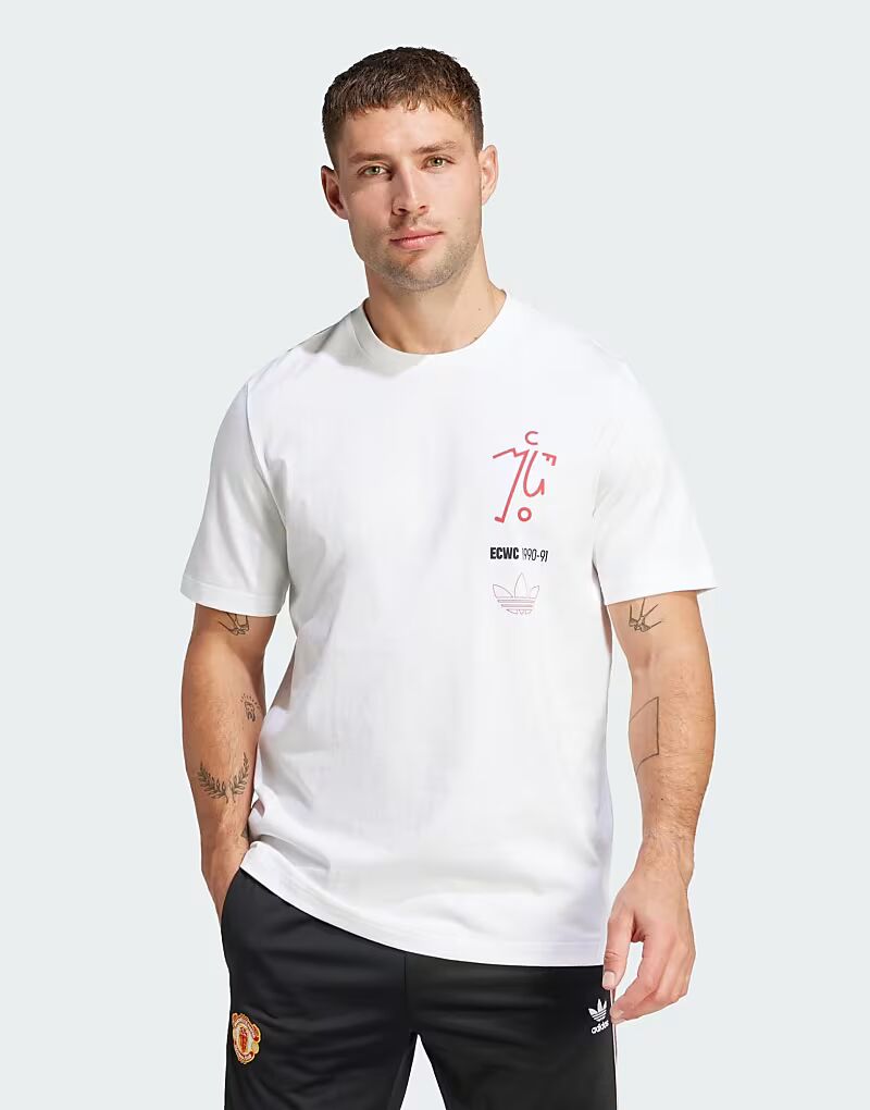 

Футболка Adidas Football Manchester United '91 белого цвета Adidas Performance