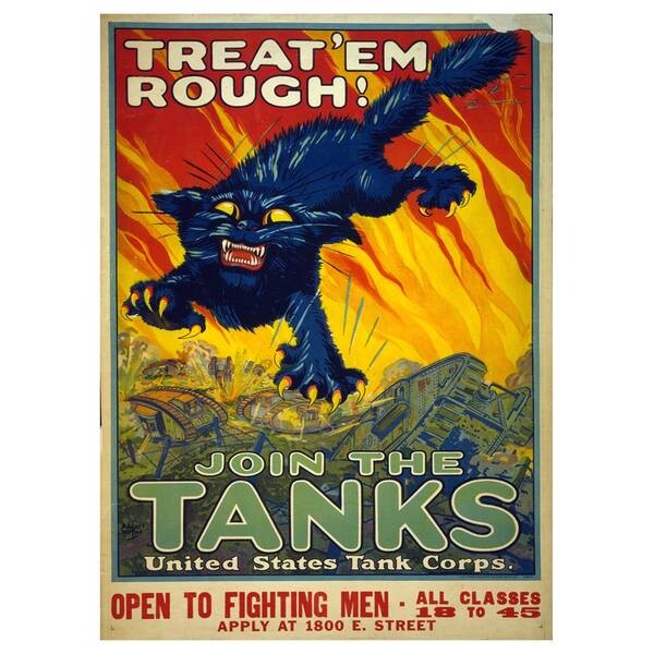 

Фреска LegendArte Treat'em Rough! Join The Tanks, многоцветный