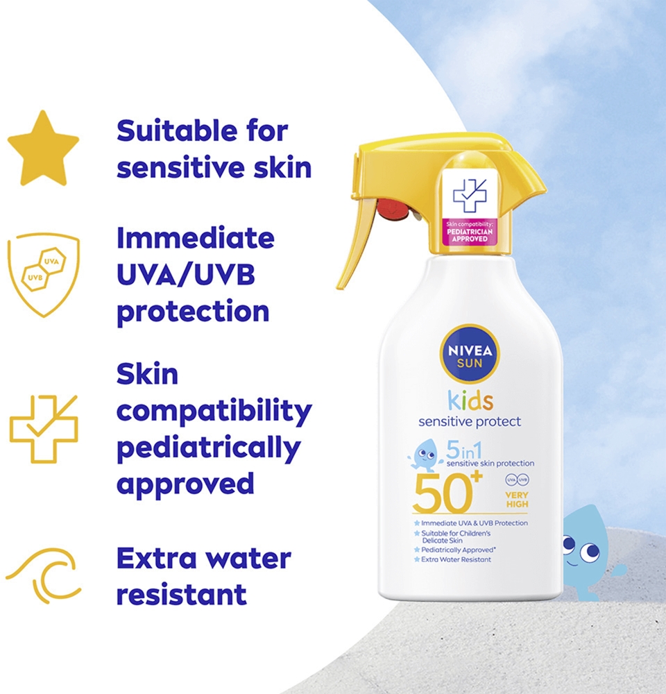 Солнцезащитный спрей Sun Babies & Kids для детей SPF 50+ Nivea, 270 мл — фото 2