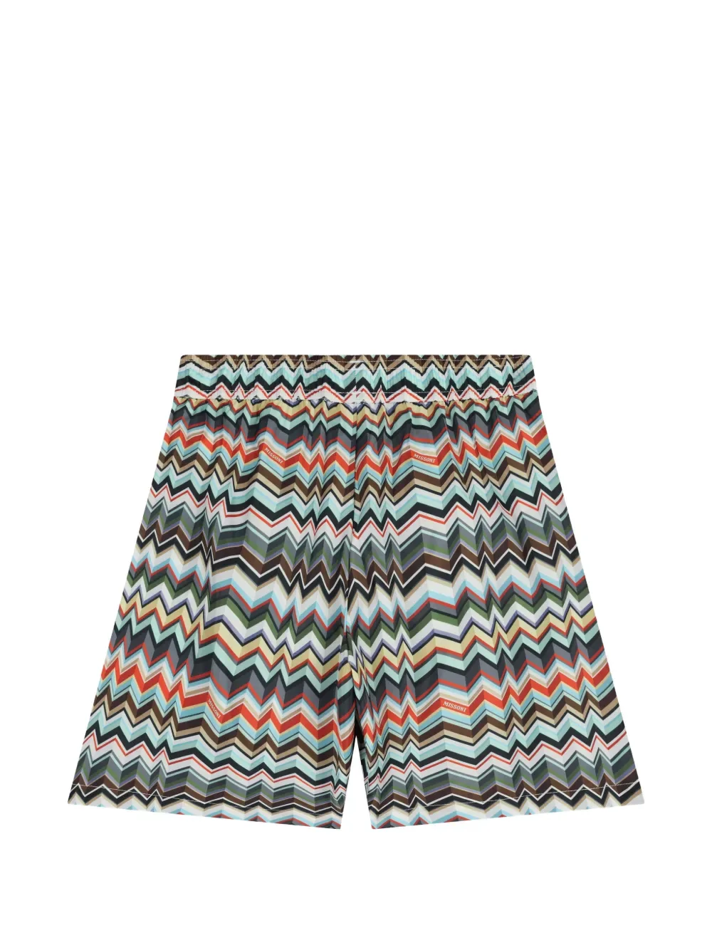 Плавательные шорты с зигзагообразным узором Missoni Kids, синий — фото 2