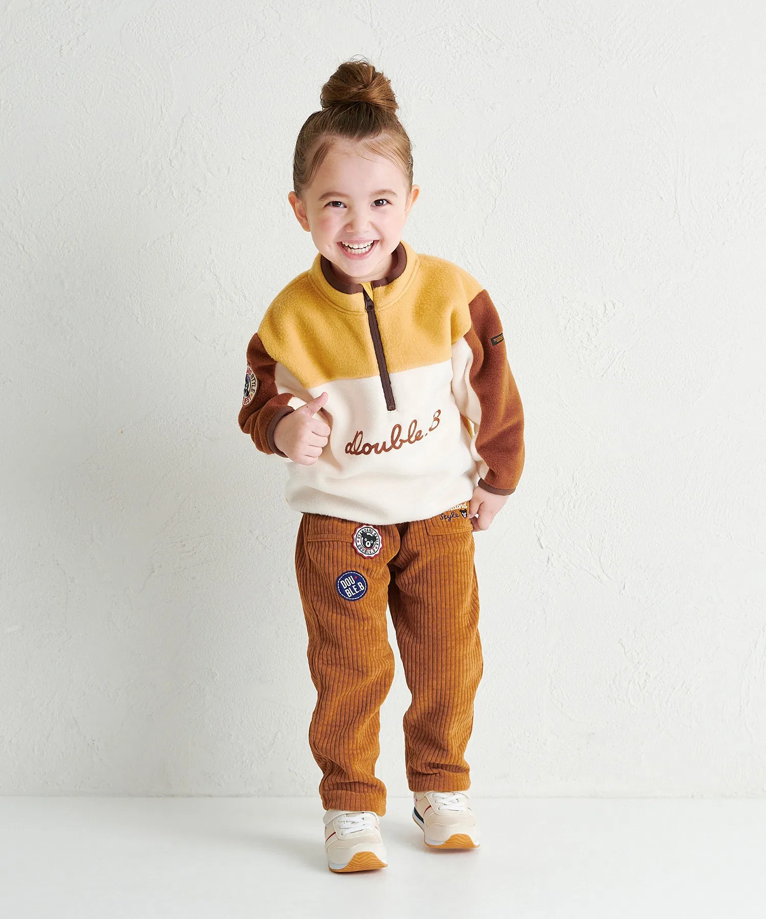 Детские брюки из модала DOUBLE_B коричневые — фото 2