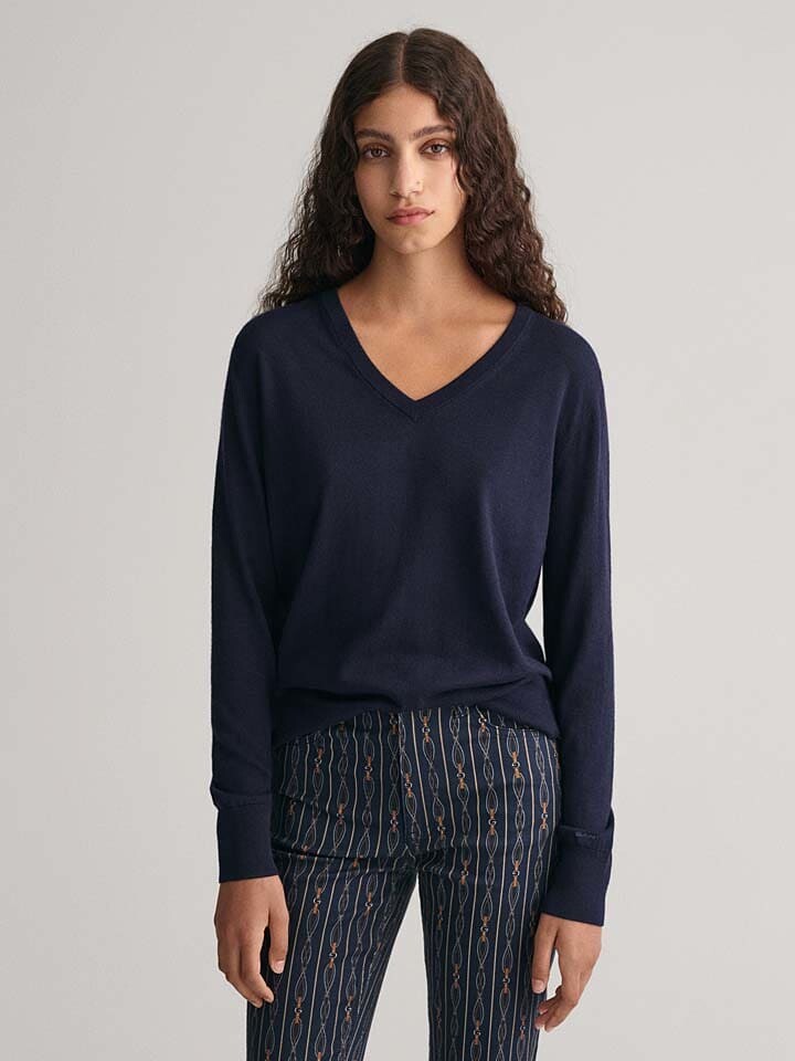 

Пуловер Gant Pullover, темно-синий