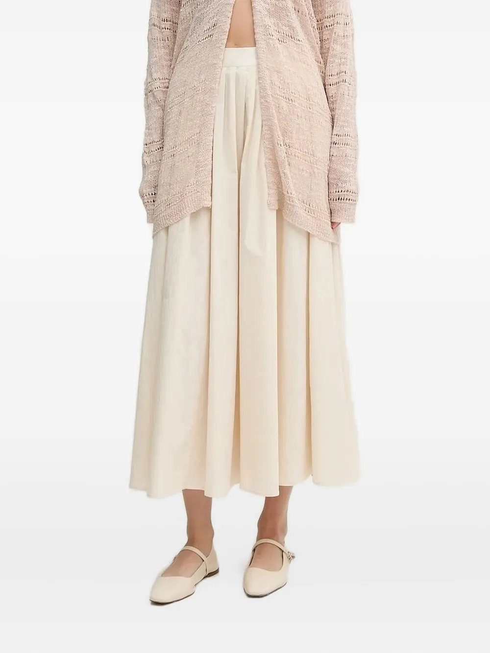 

Юбка миди со складками Pedro Del Hierro, белый