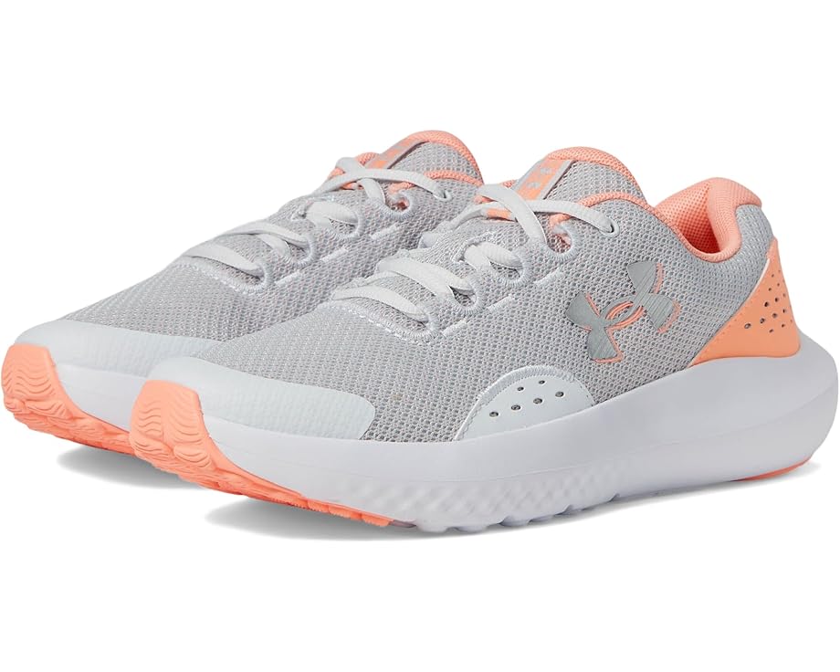 

Кроссовки Under Armour Kids Grade School Surge 4, цвет Distant Gray/Flare Orange/Metallic Silver