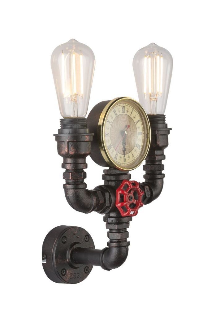 

Настенный светильник Globo Lighting, металл, черный, патинированное золото, ШхВ: 240x285мм, AL: 160мм, без 2x E27 60Вт 230В, мультиколор