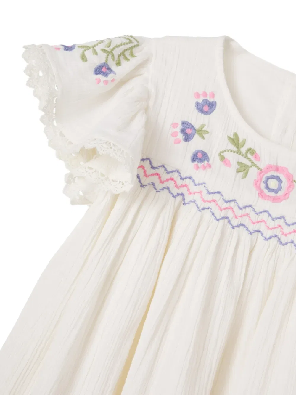 Платье Ана с цветочной вышивкой Louise Misha Kids, нейтральный — фото 3