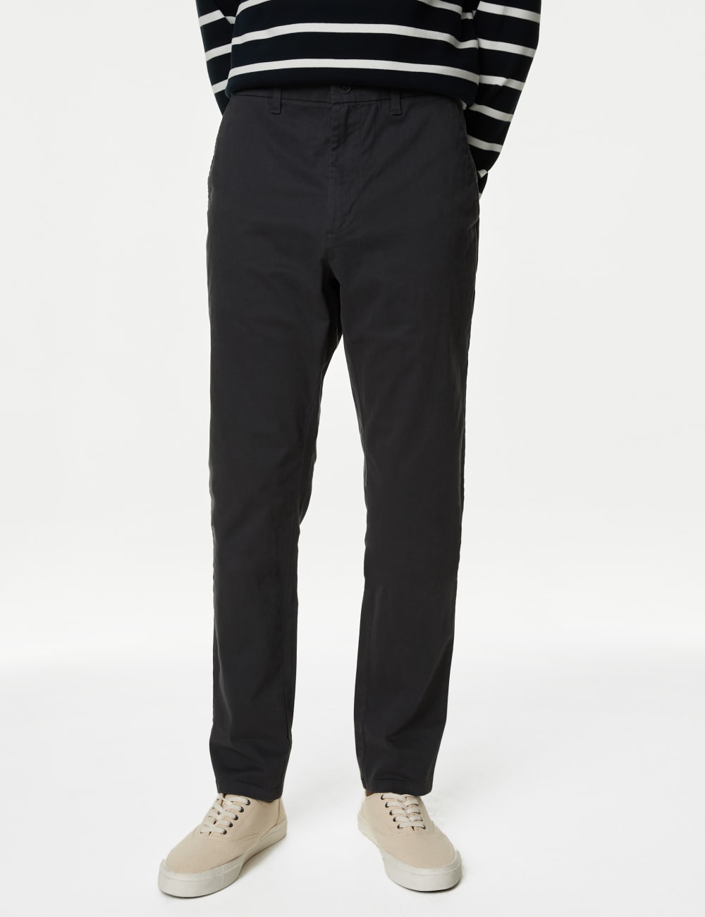 

Брюки-чиносы Regular Fit Stretch Marks & Spencer, цвет Dark pewter