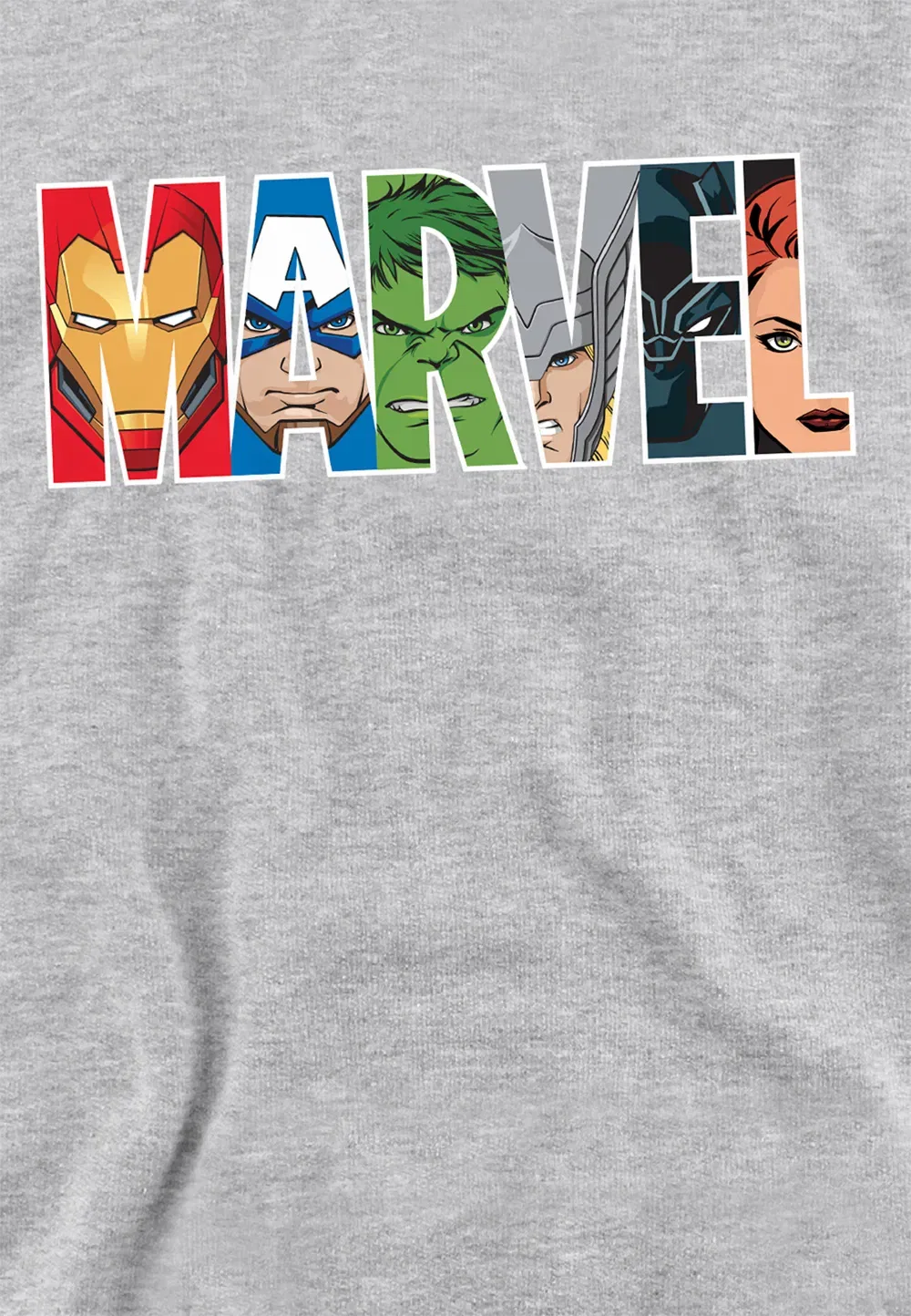 Детская толстовка Marvel Avengers Hero Brick Logo, серый — фото 2