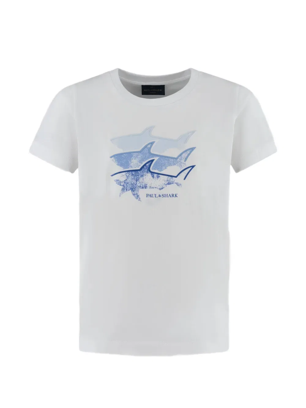 Футболка с принтом акулы Paul & Shark Junior, белый