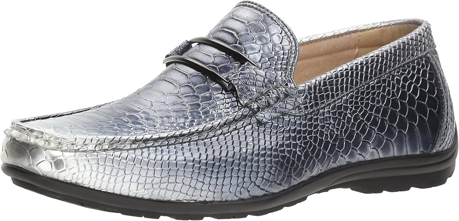 

Мужские лоферы Stacy Adams Lazar-Moc с зауженным носком и без шнурков, серебряный