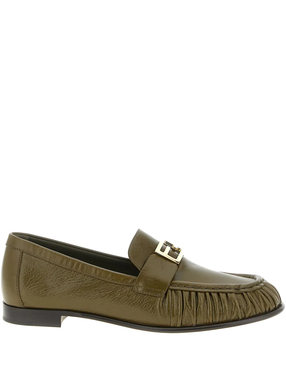 Лоферы Baguette FENDI, зеленый