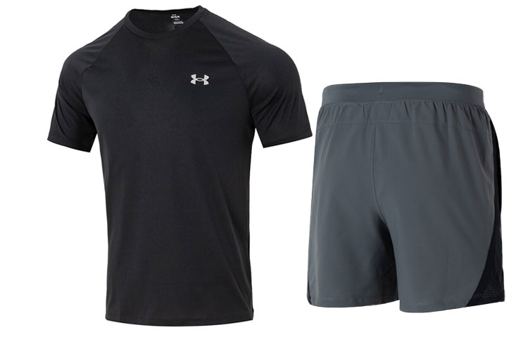 

Мужская повседневная спортивная одежда Under Armour, цвет Black+Gray