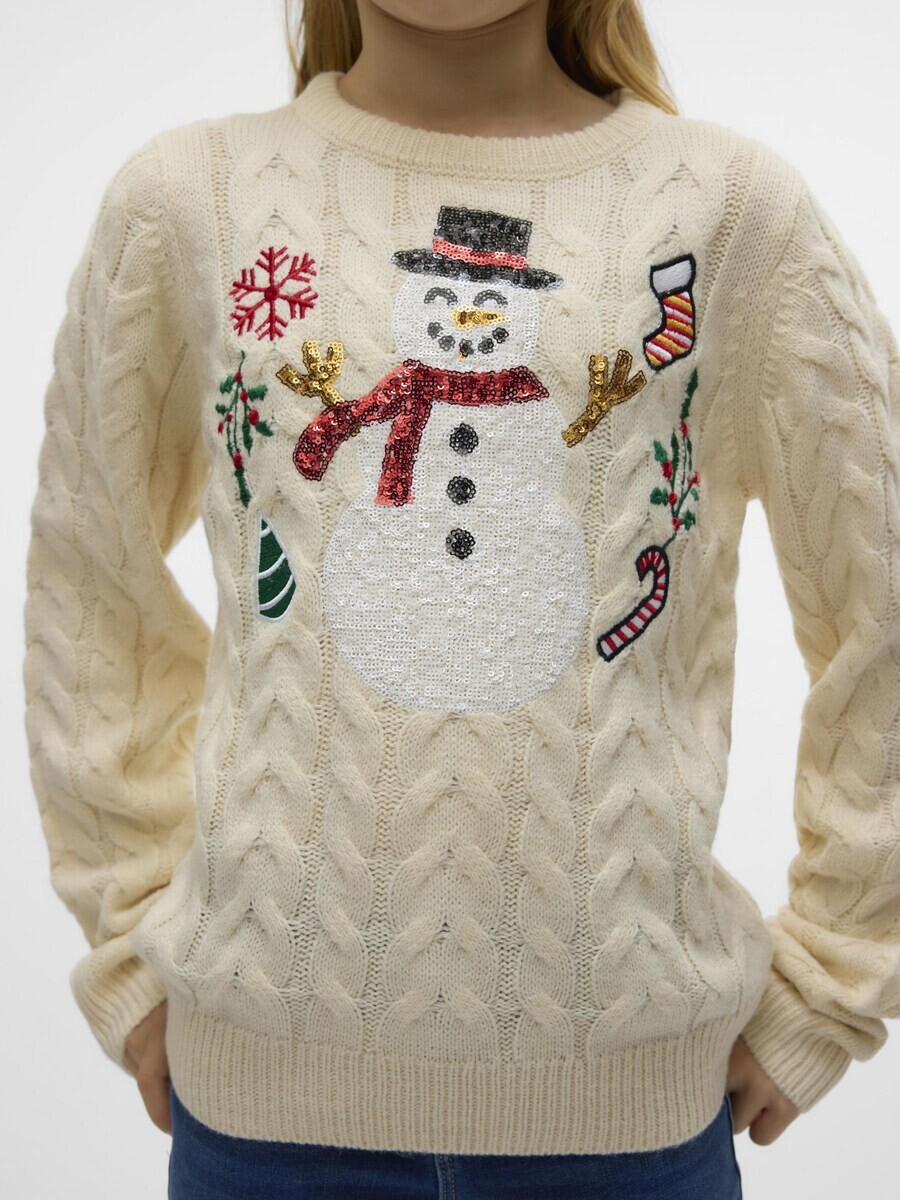 Свитер Vero Moda Girl Sweater VMSnowman, цвет kitt — фото 4