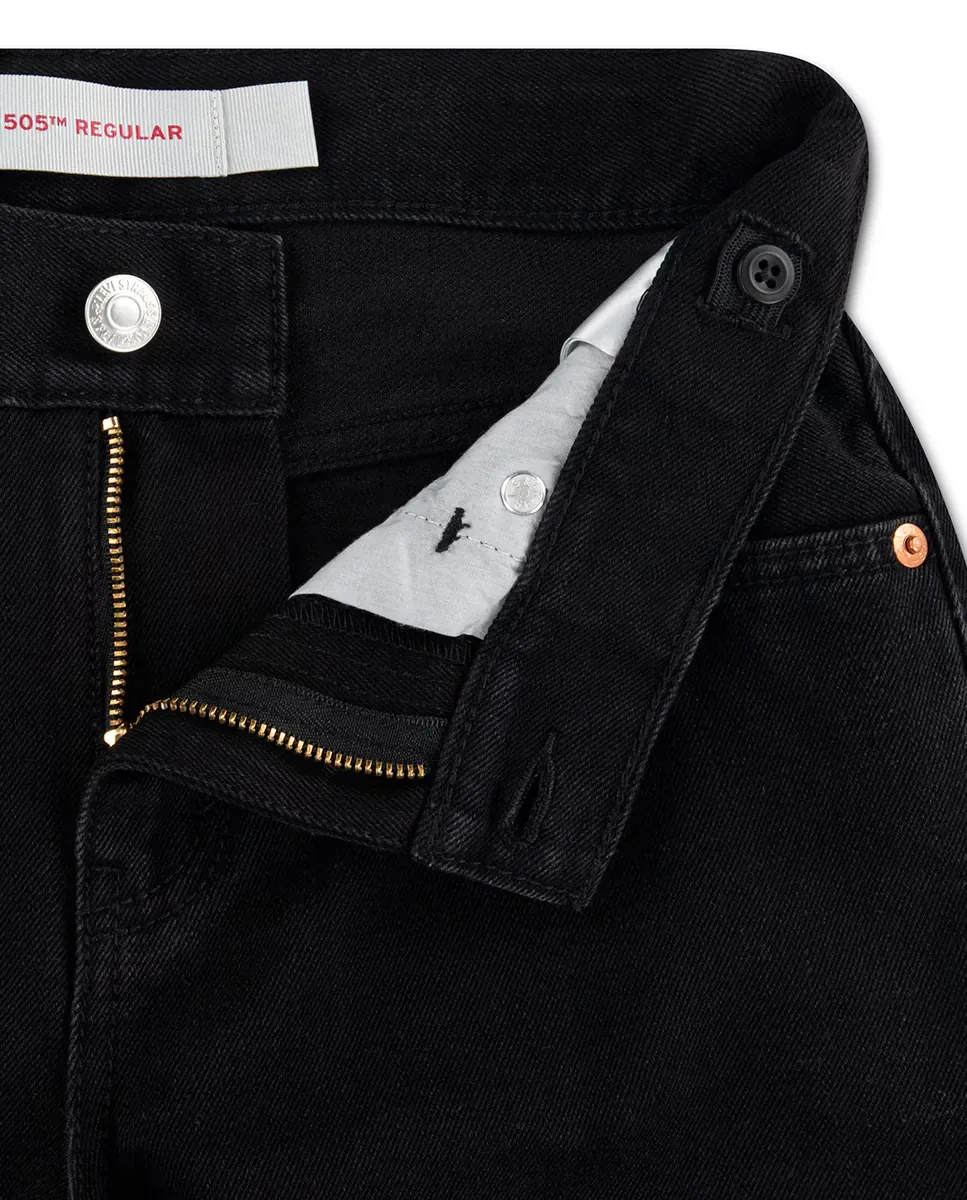 Джинсы Levi's 505 с обычным кроем, черный — фото 3