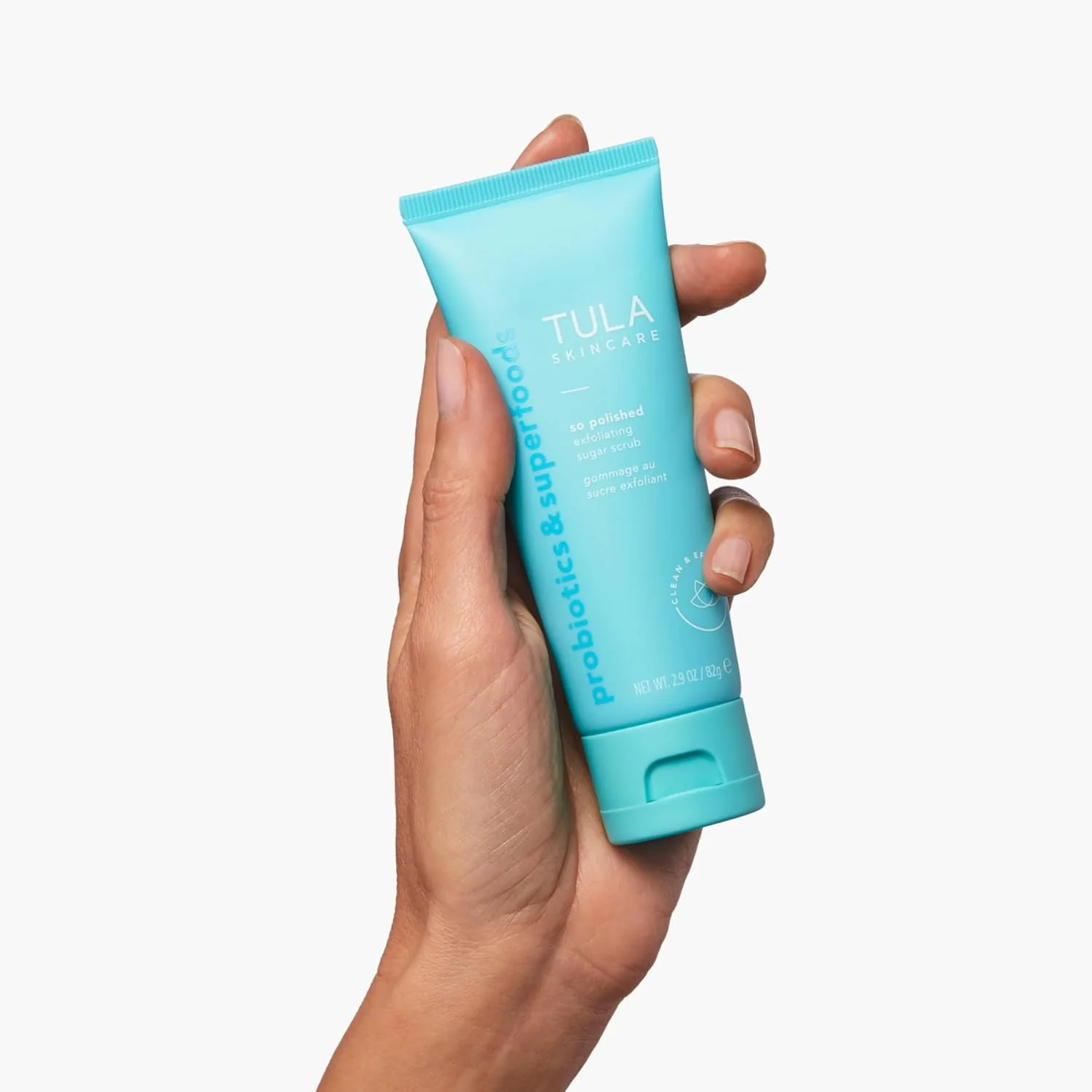 Отшелушивающий сахарный скраб для лица TULA Skin Care So Polished - мягко отшелушивает кожу благодаря экстрактам сахара, папайи и пребиотиков, делая цвет лица мягче и придавая ему сияние, 75 г. 82.22 г (1 шт.) — фото 3