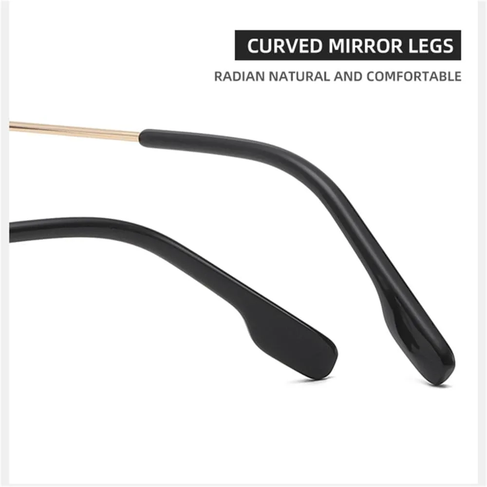 

Овальные солнцезащитные очки без оправы для женщин и мужчин, металлические, маленькие, в стиле ретро, ​​женские, в стиле хип-хоп generic, C4 Gold Grey Blue