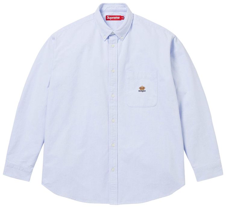 

Рубашка Supreme из фланели свободного кроя, синий