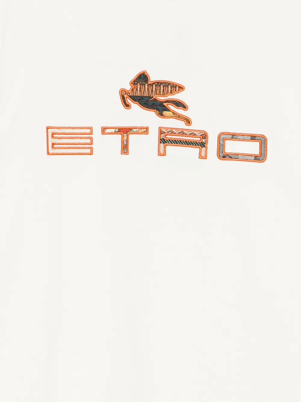 Футболка с вышитым логотипом Etro Kids, белый — фото 3