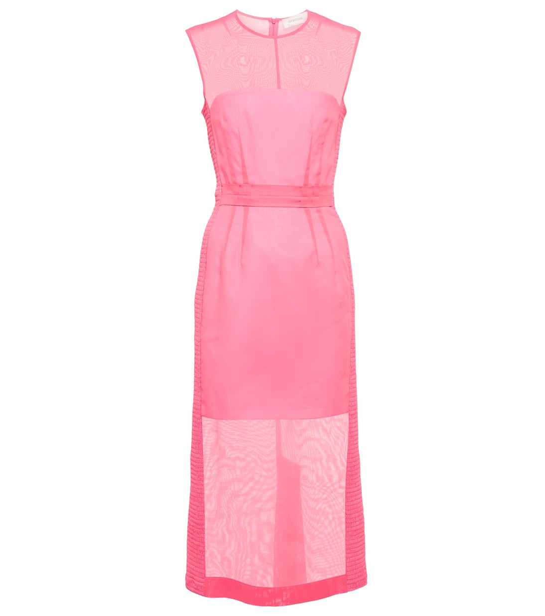 

Платье миди из хлопковой вуали Fresco Sportmax, Rosa Shocking