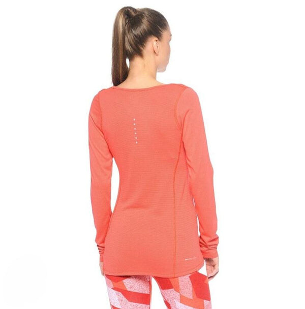 Футболка (WMNS) Nike Zonal Cooling Relay Long Sleeve Top 'Red Pink', розовый — фото 2