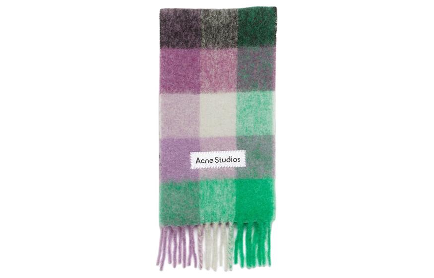 

Acne Studios Шарф в клетку с аппликацией логотипа, Multicolor
