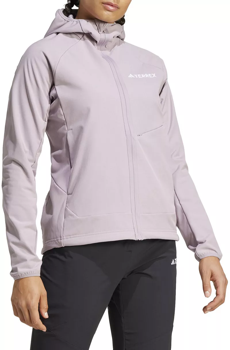 

Женская флисовая куртка Adidas Terrex Xperior Softshell с капюшоном, цвет Preloved Fig