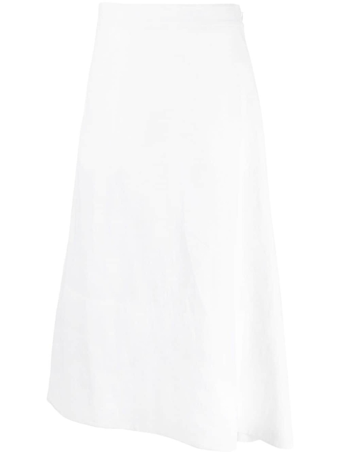 

Льняная юбка миди асимметричного кроя Jil Sander, белый
