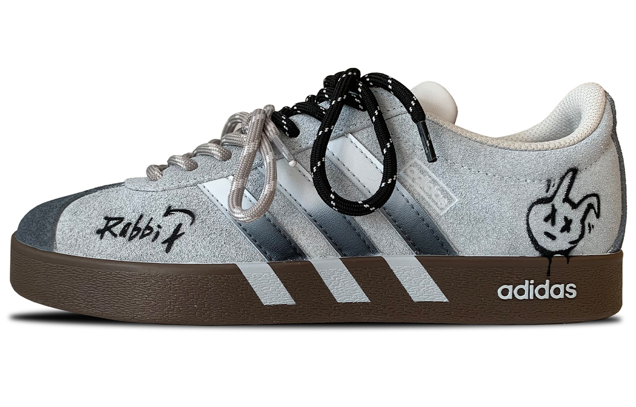 

Adidas Neo VL Court 2.0 Slip Resistant, Abrasion Resistant, легкие низкие кроссовки для скейтбординга Unisex серый черный