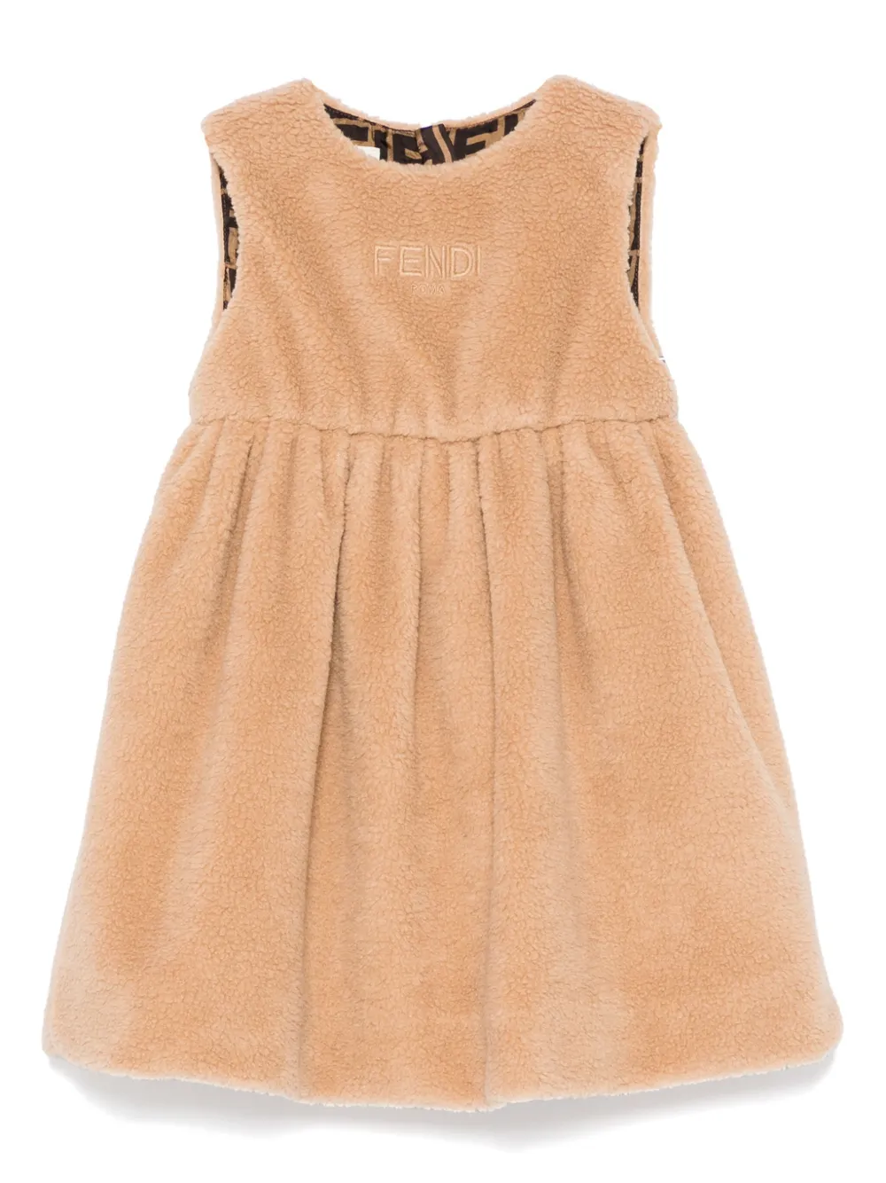

Флисовое платье FENDI KIDS, коричневый