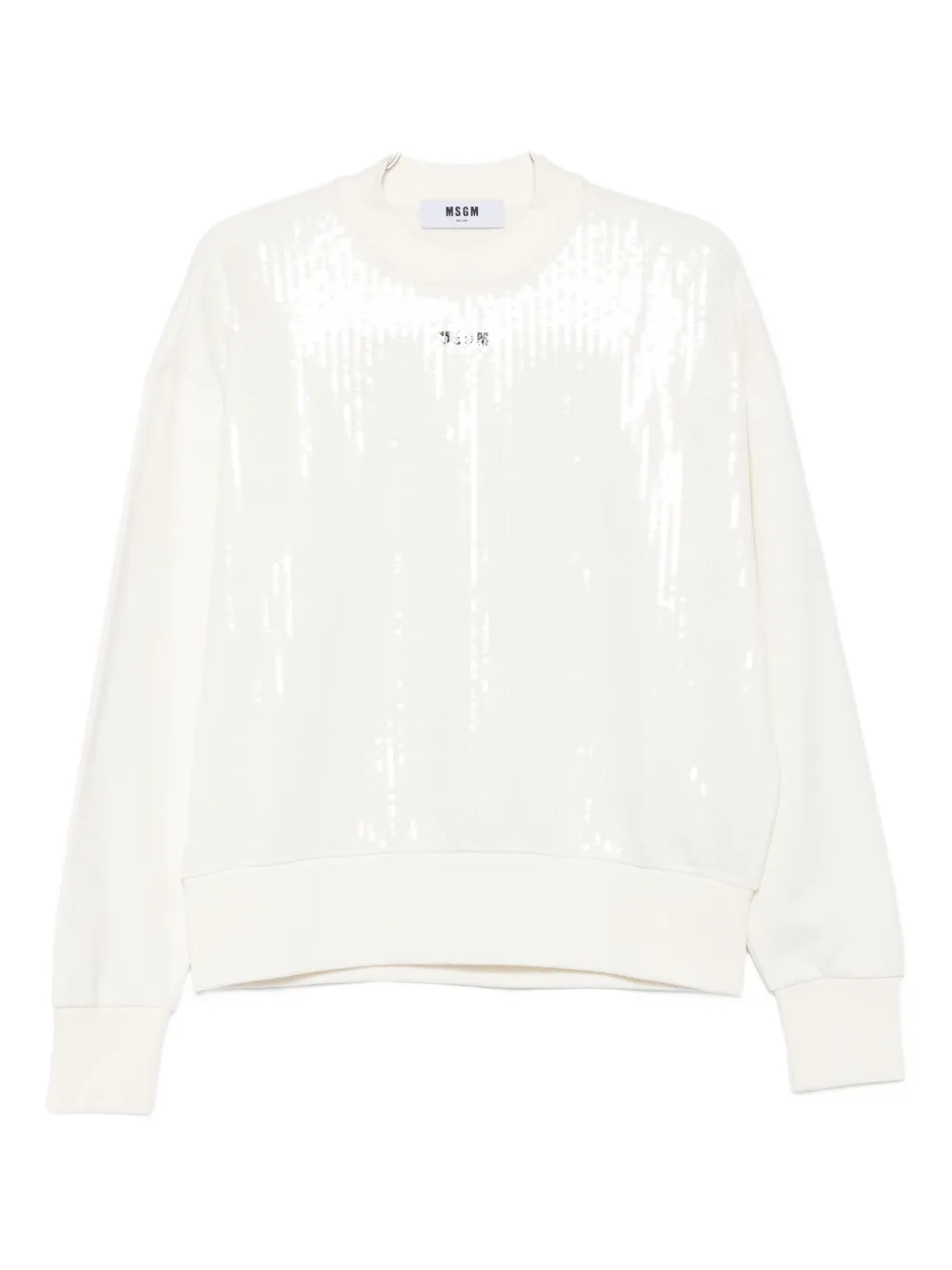 

Толстовка, украшенная пайетками MSGM, белый