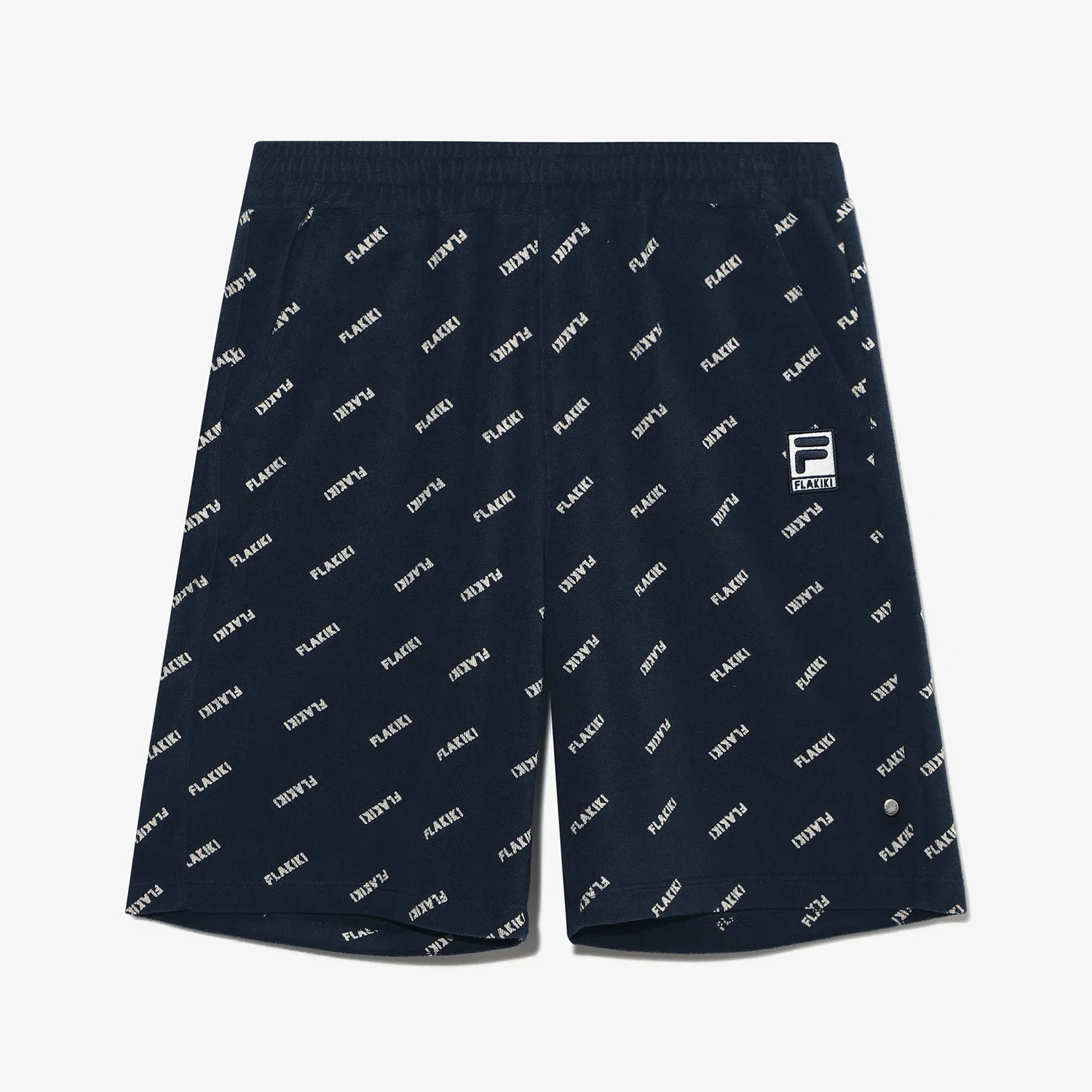 Детские шорты-бермуды из махровой ткани Fila Kids x Plakiki, сине-тёмно-синие